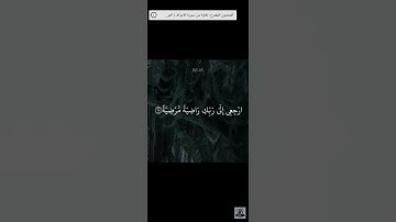 سورة الفجر. القارئ: ماهر المعيقلي. من ايه ٢٧ إلى ايه ٣٠ .