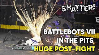 Shatter! Battlebots VII - In The Pits - Huge Post-Fight