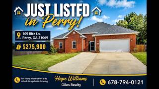109 Ritz Ln Perry GA 31069  Listed by: Hope Williams, Realtor at Giles Realty, LLC