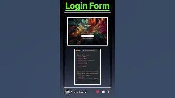❤️‍🔥Attractive login Page using HTML and CSS | code buzz | #coding #webdevelopment