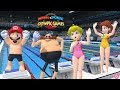 Mario & Sonic At The Olympic Games Tokyo 2020 ( Swimming ) Peach Silver Mario Dr Eggman Gameplay