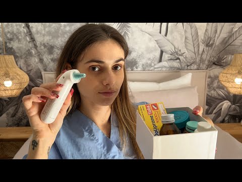 [ASMR RP] DR ANGÉLIQUE A LA MAISON | JE SOIGNE TON RHUME - MAL DE TÊTE