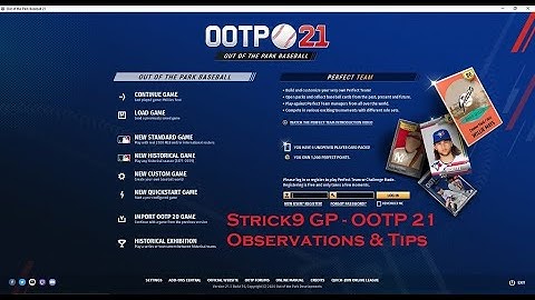 OOTP 21 Observations and Tips Episode 1 - Evolving League