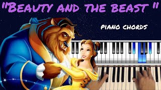 Video thumbnail of "How To Play "Beauty and the Beast" - Piano Chords Tutorial"