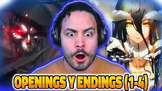 🔥REACCIONANDO a TODOS los OPENINGS y ENDINGS de OVERLORD💀│❗DEMASIADO PEAK❗