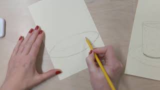 Heather Galler Mugs, drawing the mugs