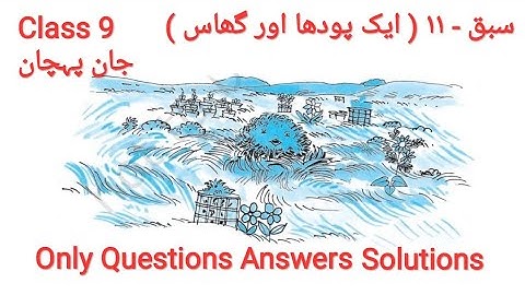 CLASS 9TH [ URDU ] CHAPTER - 11 [ EK PODHA OR GHAAS ] ONLY QUESTIONS ANSWERS  [ SOLUTIONS ]