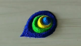 2 types beautiful rangoli design | attractive rangoli design for beginners | easy muggulu rangoli | screenshot 3