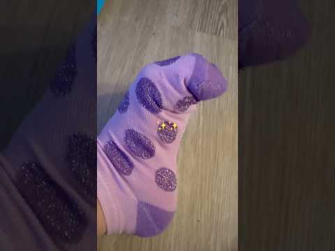 Sparkly Purple Socks Close-Up ✨💜 #sparkle #polkadot #shortsfeed #youtubeshorts #shorts