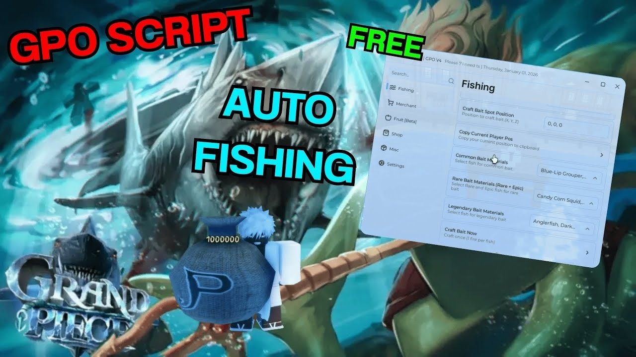 [GPO] Roblox Grand Piece Online SCRIPT AUTO FISHING FREE | (2026) - YouTube