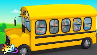 wheels on the bus school bus and fun nursery rhyme for kids