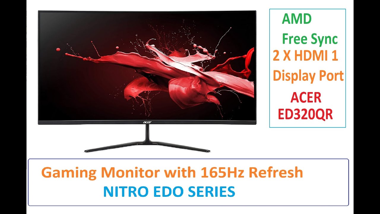 Acer Gaming Monitor ED320QR with 165Hz 