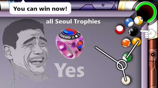 8 ball pool - You can win now 😂 Yes Snooker 🤣 All Seoul Trophies screenshot 3