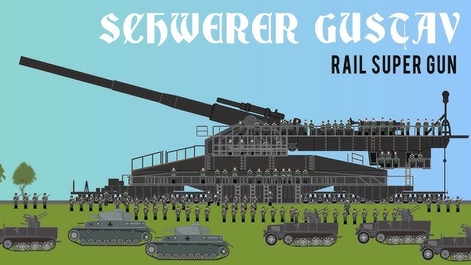 Schwerer Gustav German Railway Gun - 3846 Pieces - BrickArmyToys