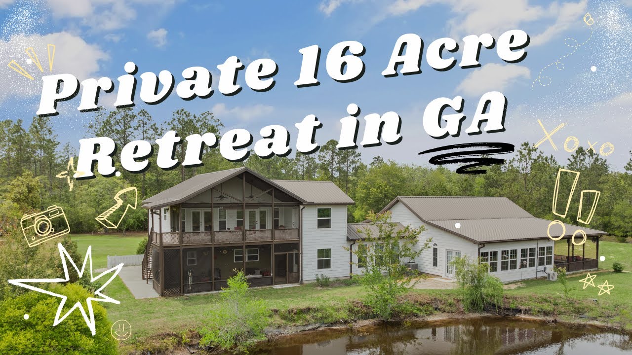 Explore a 16-Acre Private Retreat with Pond & Event Venue Potential in Nahunta, GA