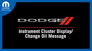 Instrument Cluster Display / Change Oil Message | How To | 2022 Dodge Challenger