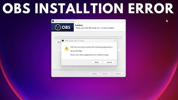 How To Fix OBS installation Error "OBS Files are being used by the following applications"