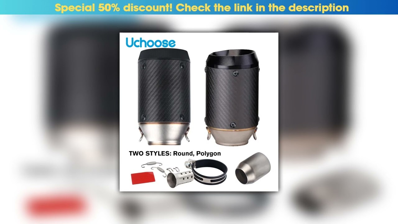 Exclusive Motorcycle Exhaust Down Pipe Carbon Fiber Moto Silencer Austin Muffler Universal For IKAS