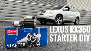LEXUS RX 350 STARTER DIY. DETAILED REMOVAL AND INSTALLATION INSTRUCTIONS.