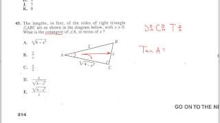 ACT Test 2 Math. Question 45.