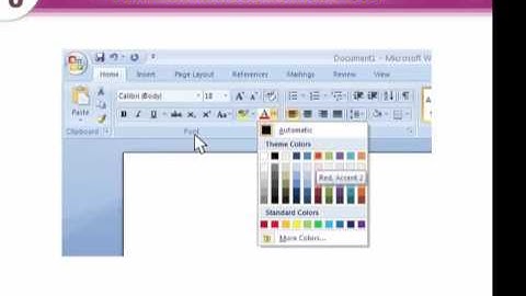 Computer Lesson - Changing The Font Color