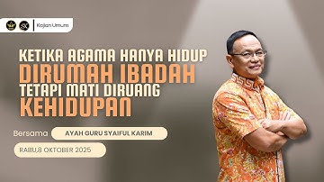 KETIKA AGAMA HIDUP DI RUMAH IBADAH, TAPI MATI DIRUANG KEHIDUPAN | SK #motivation #inspiration