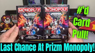 I Pulled A #'d Card /124! My LAST Look At Prizm Monopoly Basketball Blaster Boxes!