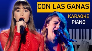 Video thumbnail of "Con Las Ganas - Amaia y Aitana (ZAHARA) Piano Karaoke + Partitura"