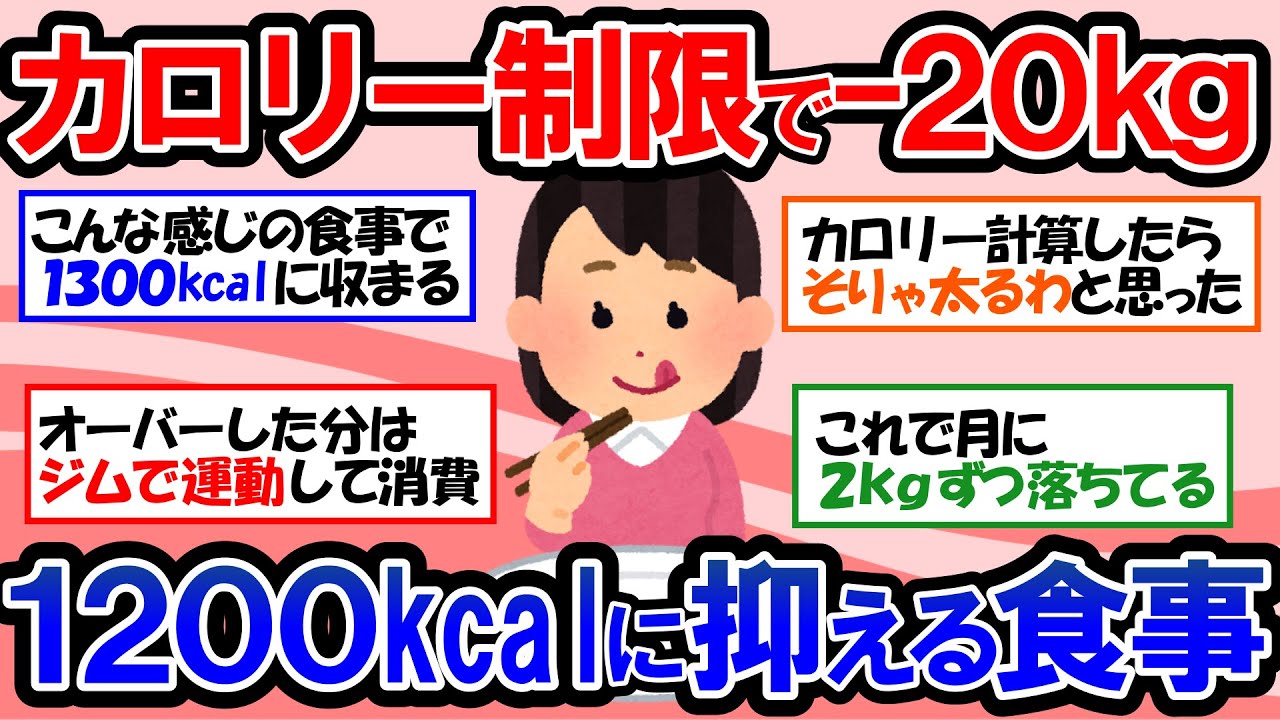 【ガルちゃん 有益トピ】この摂取カロリーを守れば痩せる。驚異の1日の食事と献立プラン！朝昼晩・間食・寝る前マネして食べるだけ｜低身長のダイエット【ゆっくり解説】