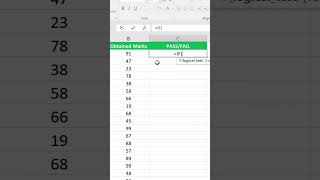 Excel IF Function Trick in 20 Seconds! | Pass or Fail Formula