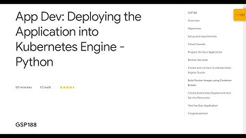 App Dev: Deploying the Application into Kubernetes Engine - Python Qwiklabs