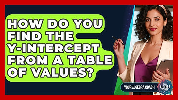 How Do You Find The Y-intercept From A Table Of Values? - Your Algebra Coach
