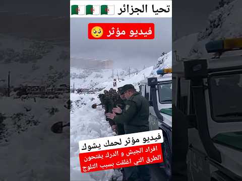 أفراد الجيش و الدرك يقومون بفتح الطرق المغلوقة بسبب الثلوج 