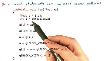 A Quiz on Coalescing Memory Access - Intro to Parallel Programming