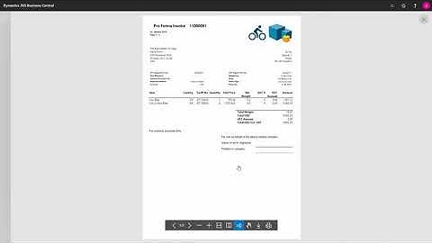 Printing a Proforma Invoice - Microsoft Dynamics 365 Business Central