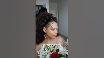 Curly bridal inspired hairstyle for a natural bride😍 #hairstyle #curlyhair #bridalhairstyle