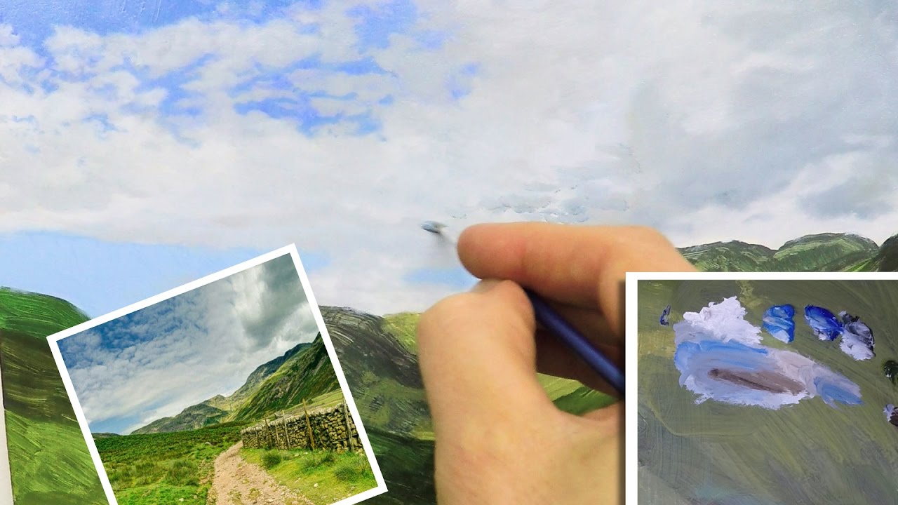 #45 How To Paint a Clouds | Oil Painting Tutorial - YouTube