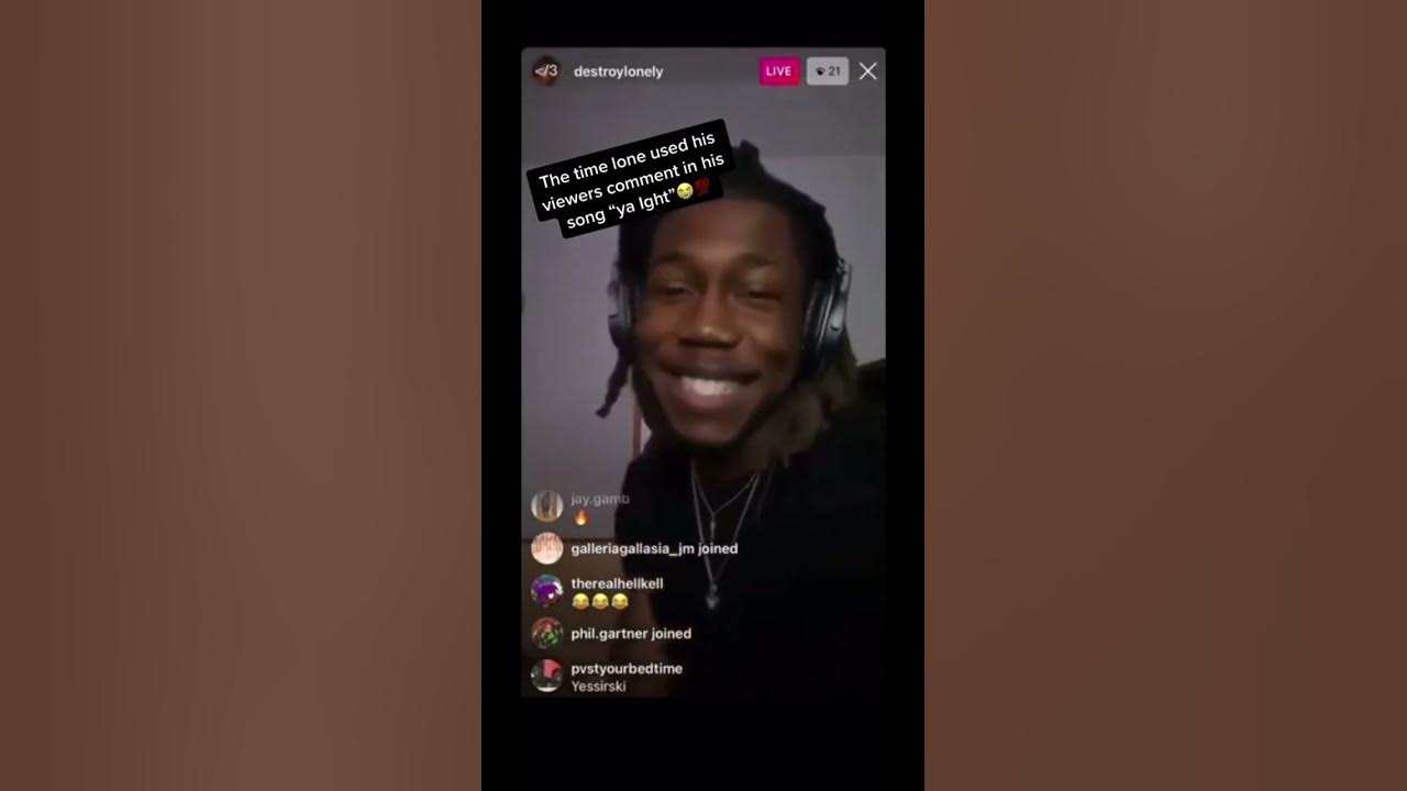 Destroy Lonely used an instagram live comment in a song‼️😂#destroylonely