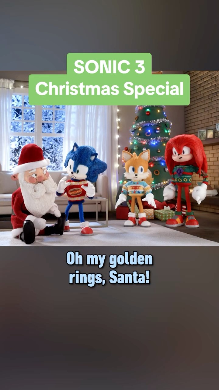Keanu Reeves’ Shadow makes a cameo in “A Very Sonic Christmas” #sonicmovie3 #sonic #christmas #clip