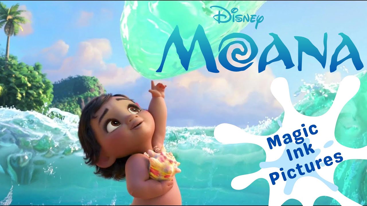 Magic Ink Pen Disney Moana Colour the Picture with Moana YouTube