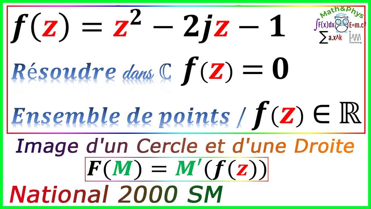 Nombres Complexes - Équations du Second Degré dans C - Examen National 2000 SM