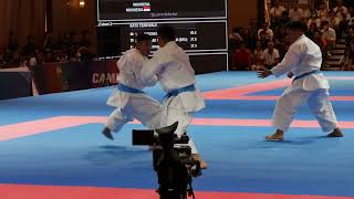 Download Lagu FINAL Andi Dasril, Andi Tomy, Albiadi (INA) - Male Kata Team Sea Games 2023 Cambodia MP3