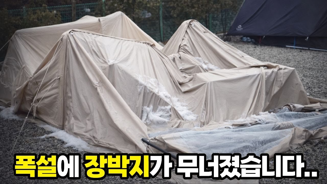 폭설에 장박지가 무너졌습니다..