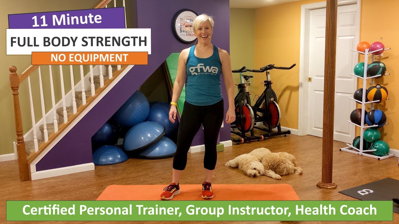 gf11 Full Body Body-weight Strength 45s/15s Interval Workout No Equipment