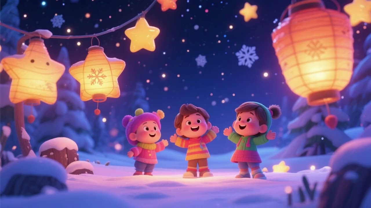 Зимние звёздные фонарики 4 | Волшебные огни и уютное зимнее сияние