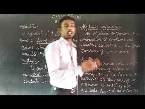 CHAPTER 8 VARIABLES,CONSTANT,TERMS Oxford Class 6 Mathematics