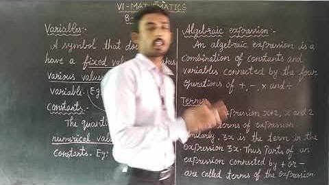 CHAPTER 8 VARIABLES,CONSTANT,TERMS Oxford Class 6 Mathematics