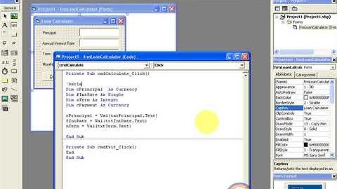 24 making loan calculator part seven    -   Visual Basic