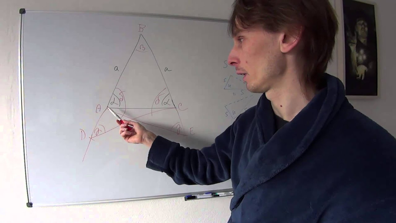 Úhly v rovnoramenném trojúhelníku - Eukleidovy Základy