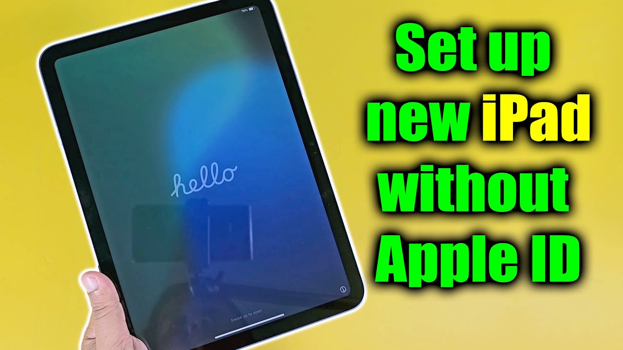 how-to-set-up-ipad-without-apple-id-and-password-youtube
